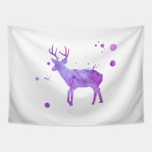 Purple Deer Watercolor Painting 2 Tapestry