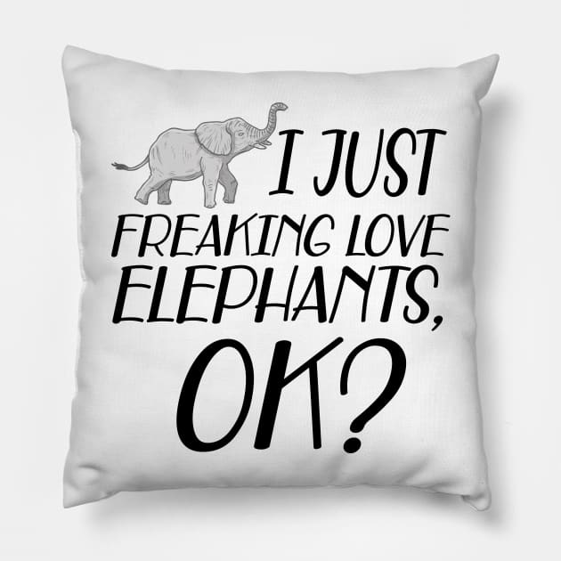 Elephant - I just freaking love Elephants, OK? Pillow by KC Happy Shop