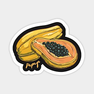 Papaya Fruit Magnet