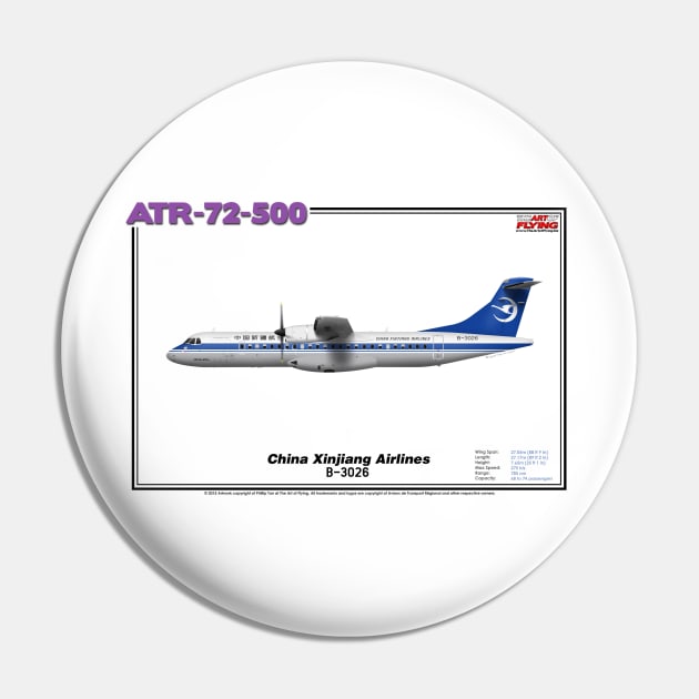 Avions de Transport Régional 72-500 - China Xinjiang Airlines (Art Print) Pin by TheArtofFlying