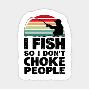 Retro sunset fishing lover design Magnet