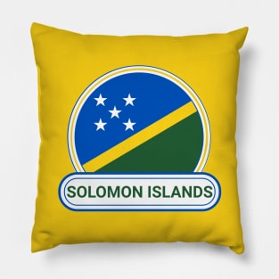 Solomon Islands Country Badge - Solomon Islands Flag Pillow