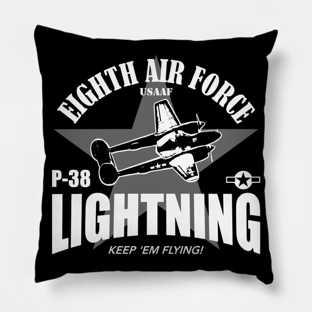 P-38 Lightning USAAF Pillow by TCP