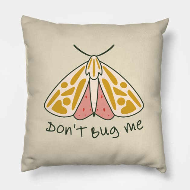 Don't Bug Me Pillow by Claudia Orengo from heartmade.es