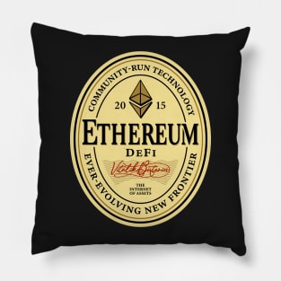 Ethereum Beer Label Pillow