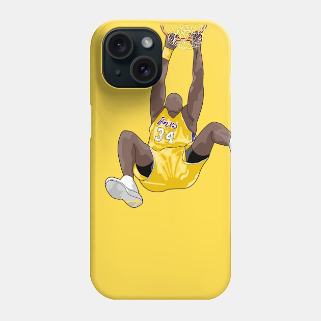 Shaquille O'Neal Slam Dunk - Drawing Phone Case by thesportstation