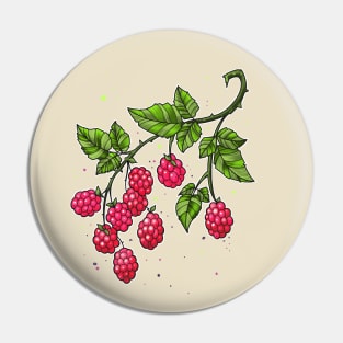 raspberries twig Pin