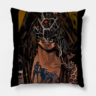 Strength (Cyberpunk Tarot) Pillow