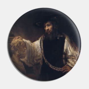 Aristotle with a Bust of Homer by Rembrandt Pin