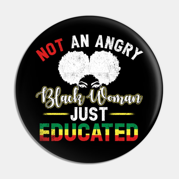 Educated Strong Black Woman Queen Melanin African American Pin by Otis Patrick