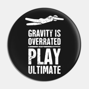 Gravity | Funny Ultimate Frisbee Player Pin