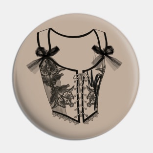 Corset vintage. Fashion illustration. Lingerie. Pin