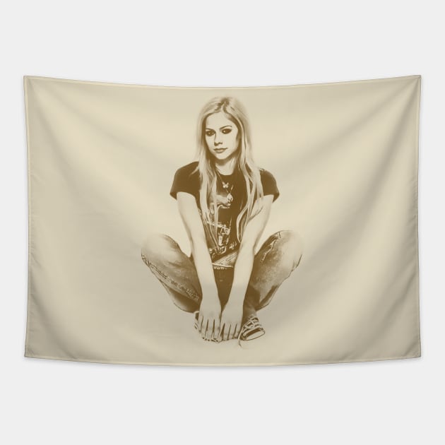 Avril Lavigne Retro Tapestry by Tic Toc