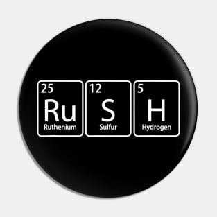 Rush (Rush) Periodic Tee Table Element Chemistry Gift Pin