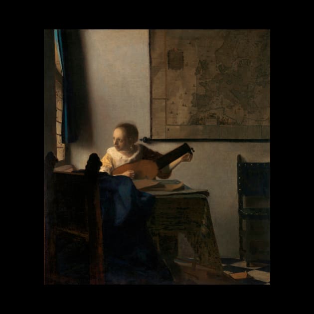 Young Woman with a Lute (ca.1662–1663) by Johannes Vermeer. by Rosettemusicandguitar