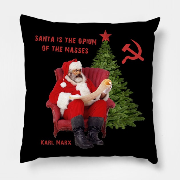 Karl Marx Santa Pillow by valentinahramov