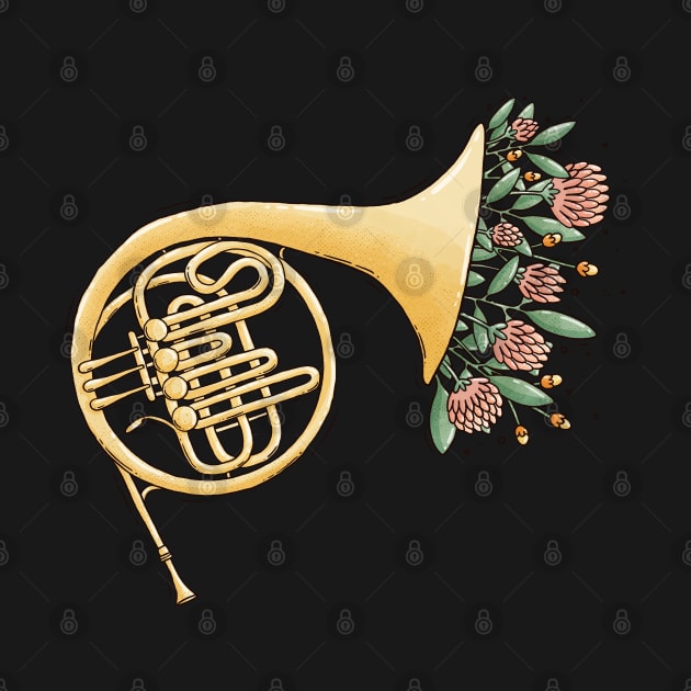 Bloomy French Horn by Tania Tania