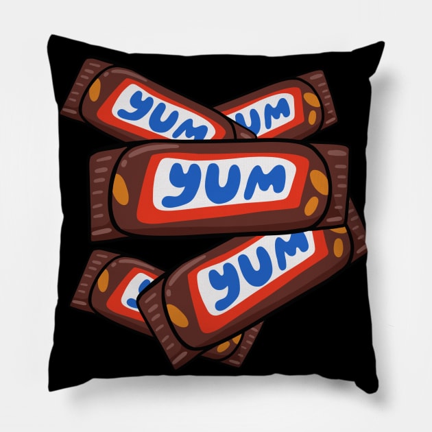 Chocolate Bars - Snack Lover Art Pillow by isstgeschichte