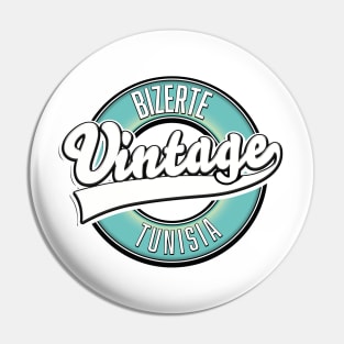 Bizerte tunisia vintage style logo Pin