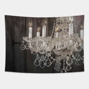 rustic barn wood shabby elegance farmhouse Chic chandelier Tapestry