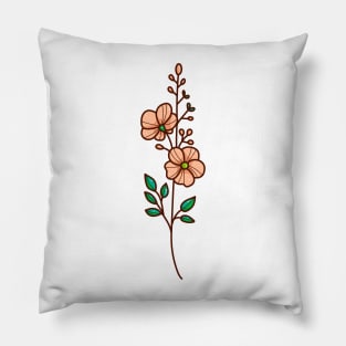 Peach Fuzz flower Pillow