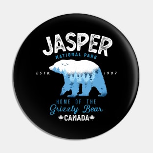 Jasper National Park Grizzly Bear Vintage Look Pin