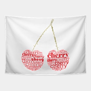 Typographic cherry Tapestry