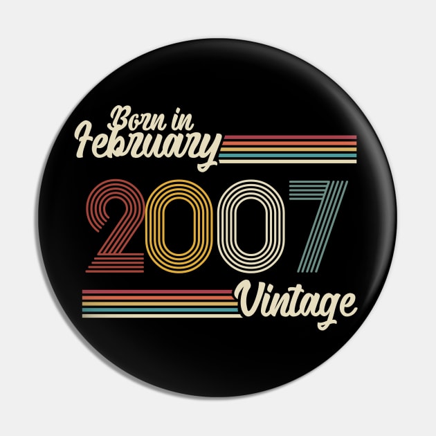 Vintage Born in February 2007 Pin by Jokowow