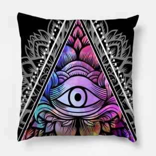 Illuminati Triangle Eye Pillow