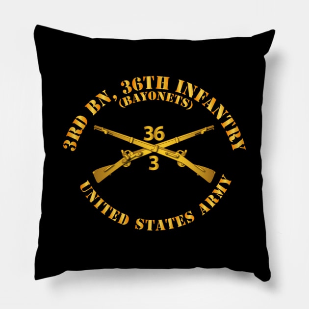 3rd Bn 36th Infantry Regt - Bayonet - Infantry Br Pillow by twix123844