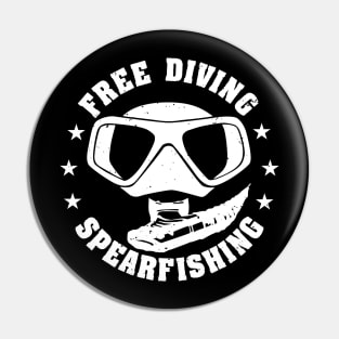 Free Diving Spearfishing Scuba Diver Pin