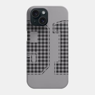 Plaid Number - 91 - Dark Phone Case