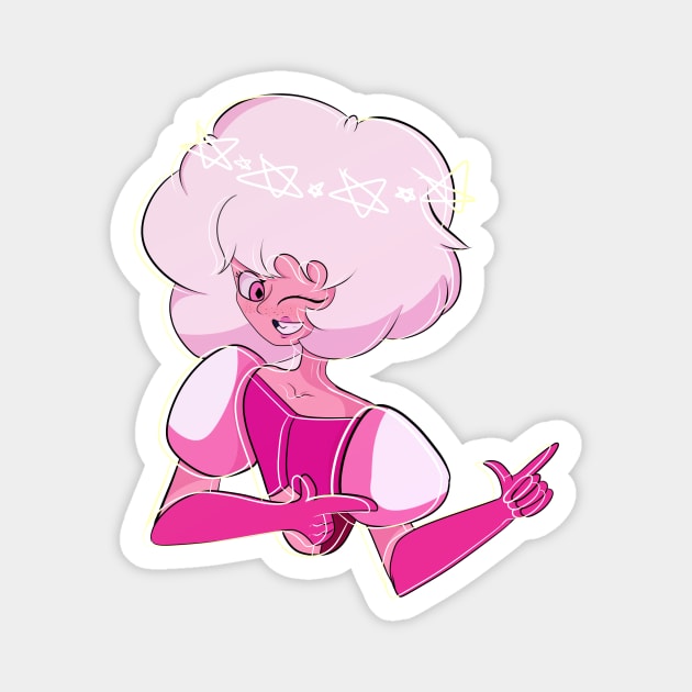 Pink Diamond Magnet by Shrew_Boi