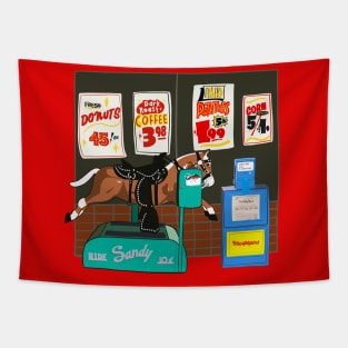 Sandy the Horse at the Grocery Store Tapestry