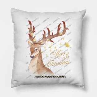 Merry Christmas original artwork by MONOTASK Pillow