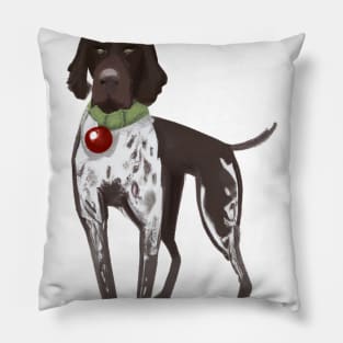 Cute German Shorthaired Pointer Drawing Pillow