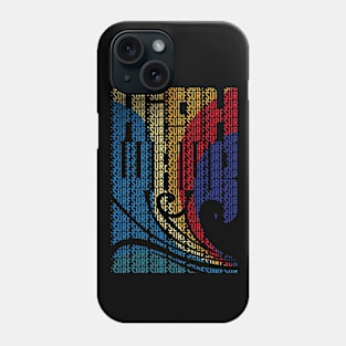 Surf wave colourful Typography Phone Case