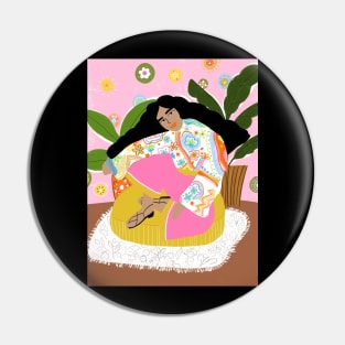 Retro Lady Pin