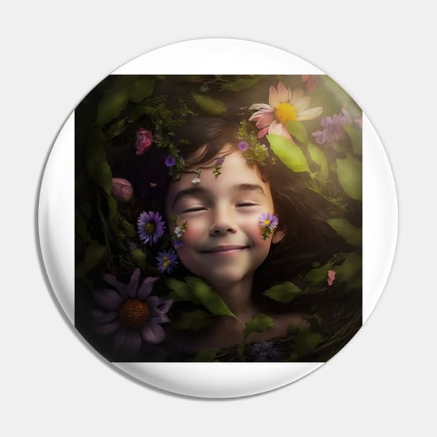 A Happy Young Child Surrounded by Flowers Pin by daniel4510