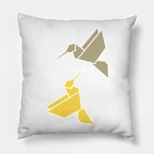 Origami hummingbirds, animal print, birds print, spring print Pillow