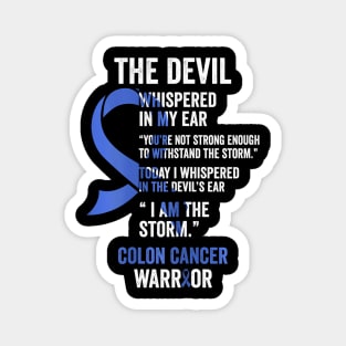 The Devil- Colon Cancer Awareness Support Ribbon Magnet