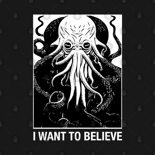 I Want to Believe Cosmic Horror by pixeptional