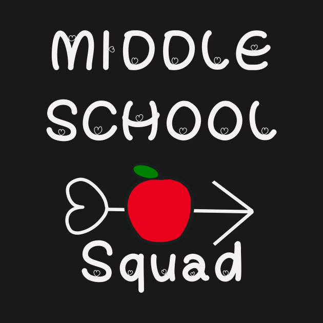 middle school squad apple arrow by beautifulhandmadeart