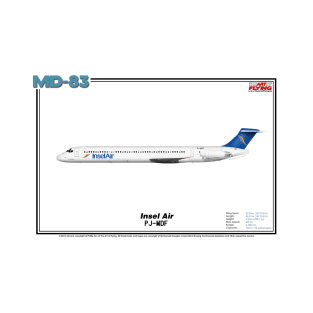 McDonnell Douglas MD-83 - Insel Air (Art Print) T-Shirt