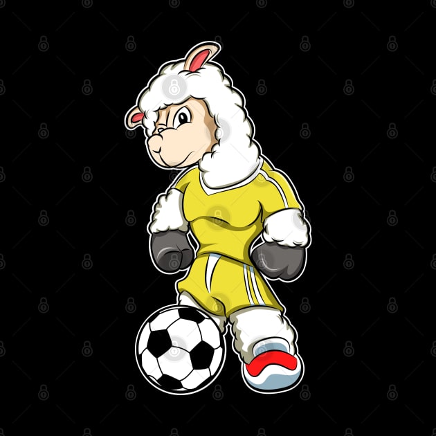 Alpaca as Soccer player with Soccer ball by Markus Schnabel