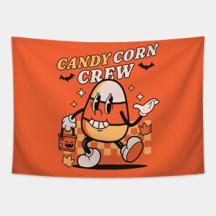 Candy Corn Crew Halloween - Retro Vintage Candy Corn Costume Tapestry