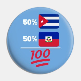 Cuban Plus Haitian Mix Heritage Pin