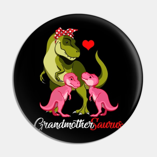 Grandmothersaurus T-Shirt T-rex Grandmother Saurus Dinosaur Pin by johnbbmerch