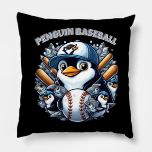 penguin baseball Pillow