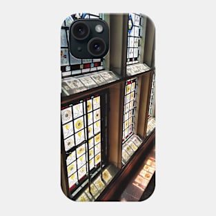 Light through a stain glass window - Cragside House, Northumberland, UK Phone Case